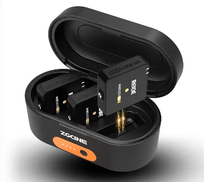 OEM Charging Case Box for Rode Wireless GO 2 Microphone: Built-in 3400mAh Battery Charger - ZGCINE ZG-R30 Microphone Accessory
