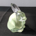 Glass Rabbit Shape Hand Pressed Home Decoration