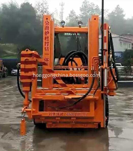 Hammer Driving Highway Guardrail Pile Driver