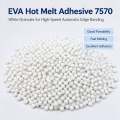 Gránulos de adhesivo termofusible EVA 7570 para aplicadora de bandas de borde automática, pegamento de sellado de borde de chapa de PVC de madera