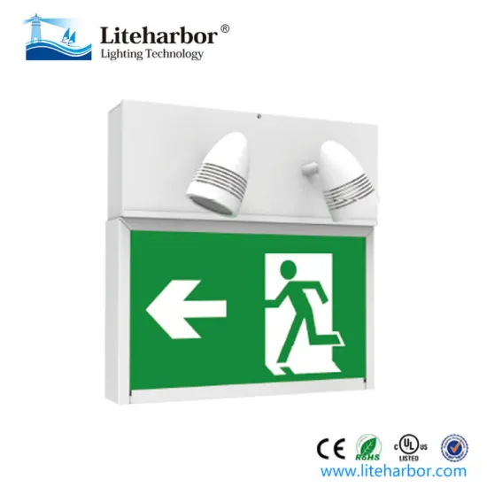 Bullet design heads Running Man LED Emergency Exit Sign Combo