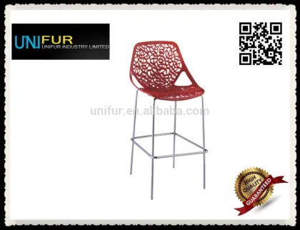 Replica PP seat covered Marco Ziliani Bar Stool with chromed steel base