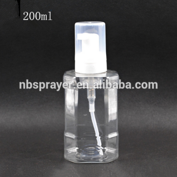 40ml 50ml 80ml foaming pump bottle eight square shape, empty cosmetic foam pump bottle