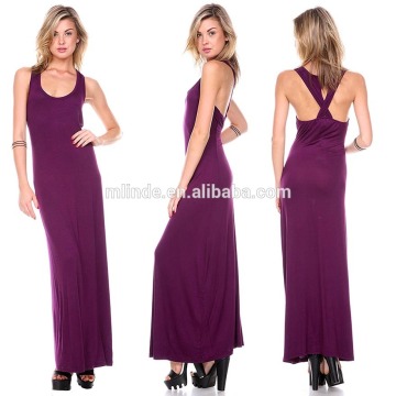 Slinky Strappy Racer Back Summer Tank Maxi Dress, Sexy Long Party Bandage Dresses for Women