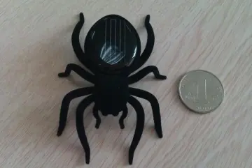 simulation black solar toy spider Funny Toys Animals toy solar for kids gift solar powered toy