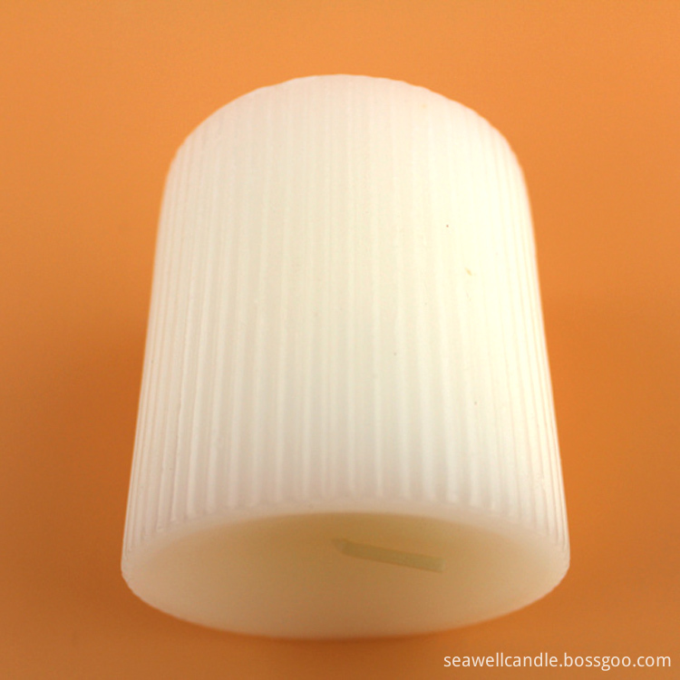 White Unscented Fluted Pillar Candles