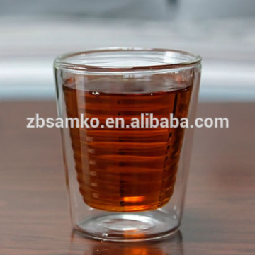 High borosilicate tumbler double wall glass cup