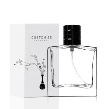 ONO New Style Glass Perfume Bottle 50ml/100ml with Black Cap