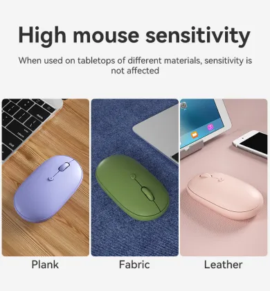 Portable Rechargeable BOW Ergonomic Wireless Bluetooth Mouse for Laptops