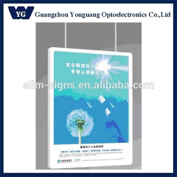 FDD43 New design super slim double sides LED advertising light box,Double Side slim led sign for haning application