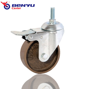 Cast Iron Medium Duty Caster Wheel with Brake