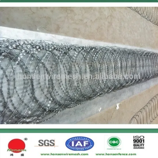 2015 the best competitive price OD 450mm hot galvanized razor barbed wire fence
