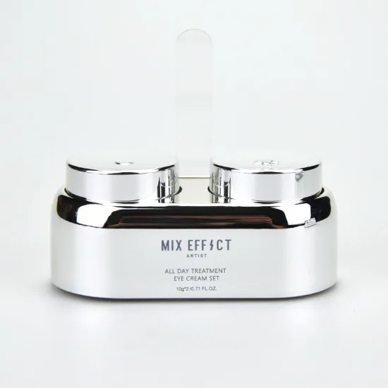 wholesale cosmetic packaging 24g empty silver metallic eye cream jar container