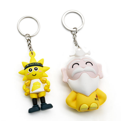 Soft Pvc Cartoon Keychains for Backpack Pendant