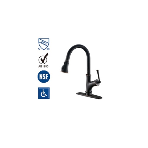 Brass Duck Faucet Stainless Steel Black Kitchen Pull Out Faucet Factory