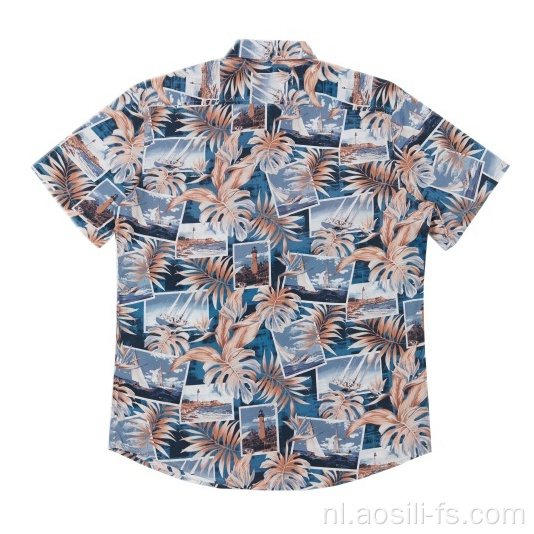 Heren casual katoenen shirts vakantiekleding