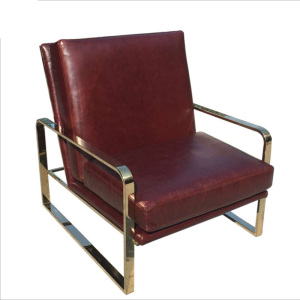 Metalowe krzesło jadalne krzesło ze stali nierdzewnej PU