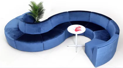 Modern Greenfield S-Shaped Sofa for Public Area Lounge Seats