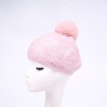 Knitted beret hat for ladies