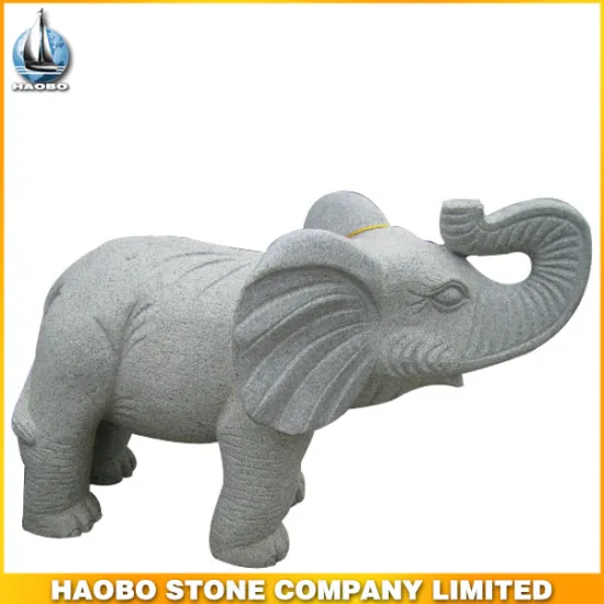 2014 house decorative animal blessing statues granite elephant sculpture factory