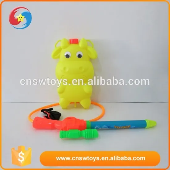 2016 cartoon cow shaped backpack water gun for kids