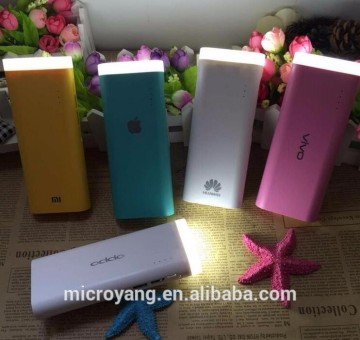 External Battery 5200mAh Dual USB Power Bank with LED Light