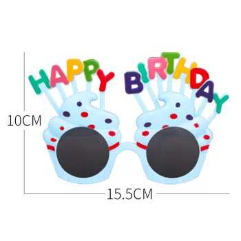 Creative Birthday Cake Shape Glasses for Fun Party Photos