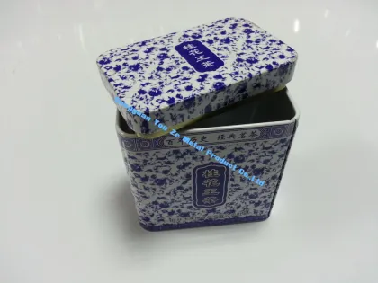 Rectangular Tin Tea Canisters For Tieguanyin And Wuloog Tea Packing