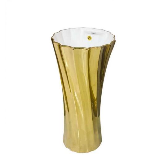 Modern Design Attractive Gold Hotel Sink Pedestal Sink