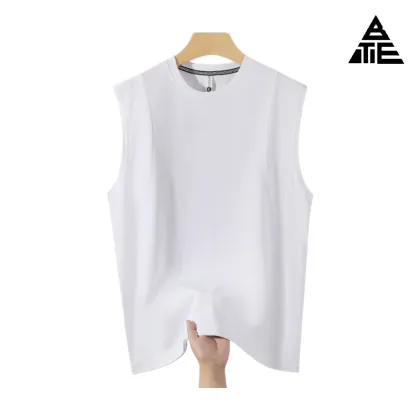 Loose solid color sleeveless
