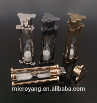 2016 new style gift usb flash drive hourglass usb sand glass pen drive