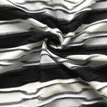 Jacquard fabric waved design yarn dyed knitting