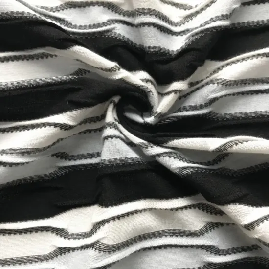 Jacquard fabric waved design yarn dyed knitting