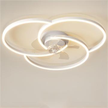 Moderne minimalistische goldene LED -Deckenlüftungsleuchten mit Wechselstrommotor und Fernbedienung