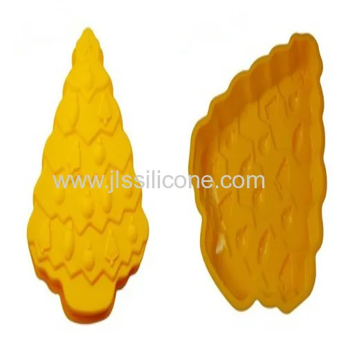 Popularly Use Chrismas Tree Shaped Silicone Cake Moulds 