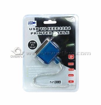 Fy1284y Plug And Play Usb 2.0 To Cn36 Black Parallel Cable Supports Ohci And Uhci