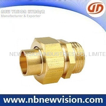 Cnc Precision Brass Pipe Fitting - Union 