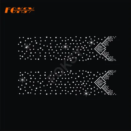 Crystal Rhinestone Hot Fix Cheer Bow Rhinestone Designs