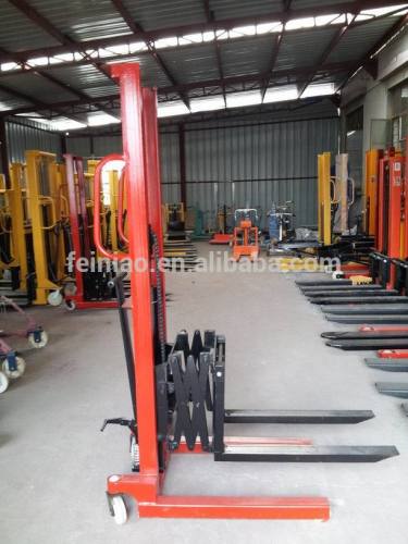1000kg High Quality Hydraulic Reach Manual Hand Stacker Forklift