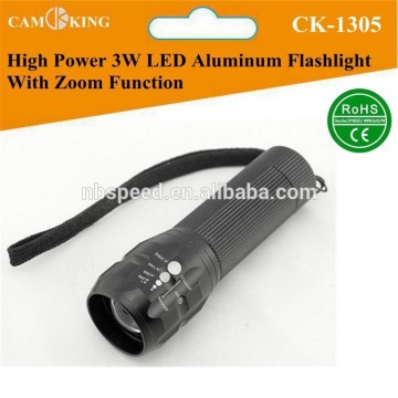 High Power 3W LED aluminum zoom torch
