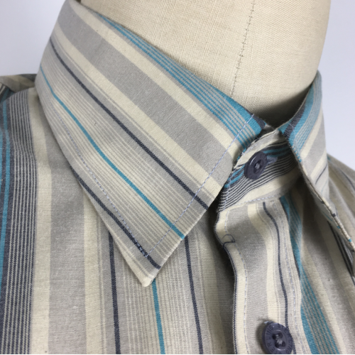 Men's striped plus size beach shirts short sleeve