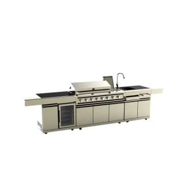Factory Direct BBQ Grill Tools Set Stainless Steel Kitchen Cabinet for Outdoor