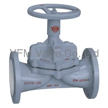 Gear operated lining PFA Diaphragm Valve