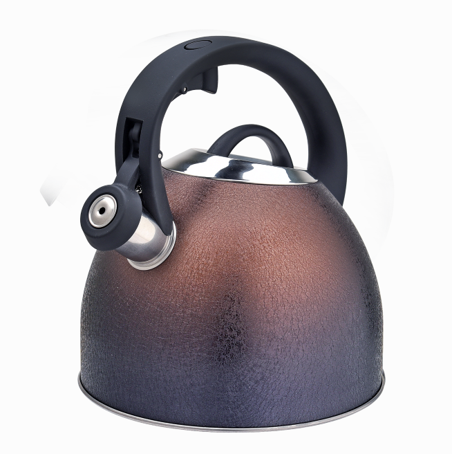 Stainless Steel Whistling Tea Kettle Brown