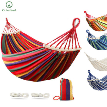 Leaba hammock leaba fillte níolón crochta dúbailte