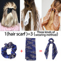 Bohemian Floral Printed Long Streamers Elastic Hair Ribbon Bands Scrunchie Bow Knot Women Girls Hair Scarf Ties Hair Accessories