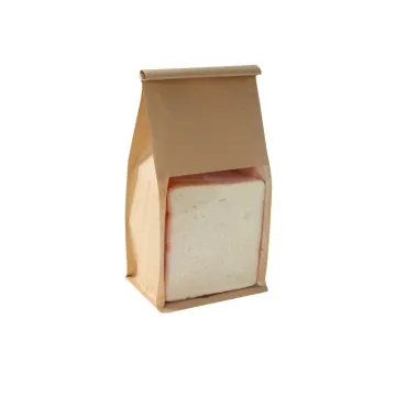 yellow kraft paper baking bread bag