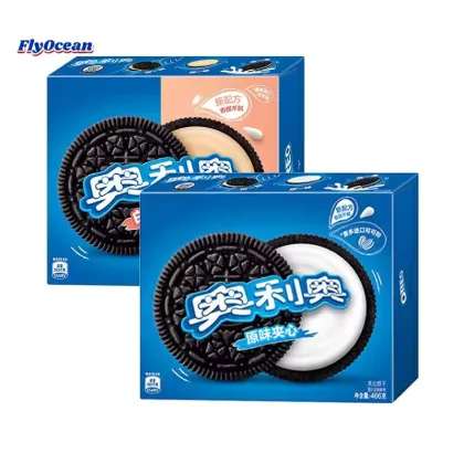 Oreoo White Peach Oolong Flavor Crispy Biscuits 388g Assorted Super Crispy Cookies