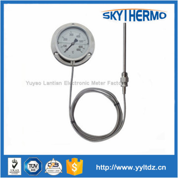 thermometer with capillary tube high temperature measuring SS capillary thermometer