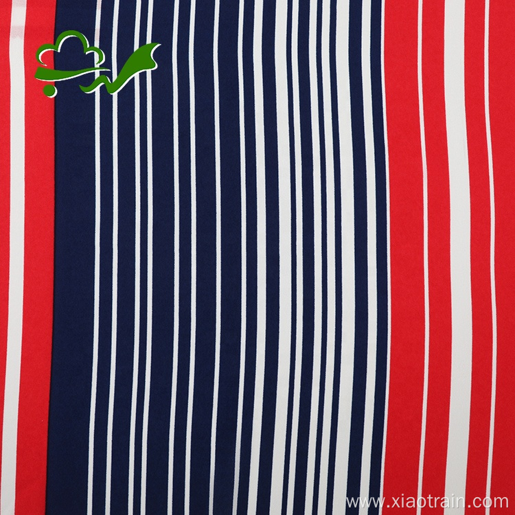 75D striped printed chiffon polyester fabric